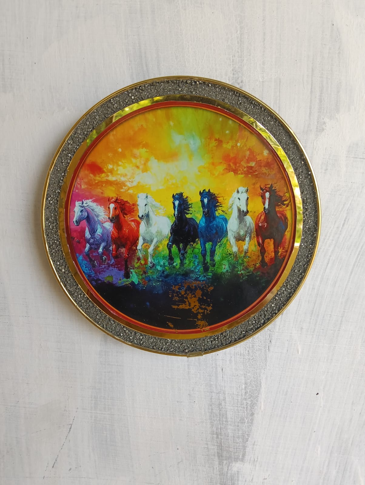 7 Horse Pyrite Photo Frame