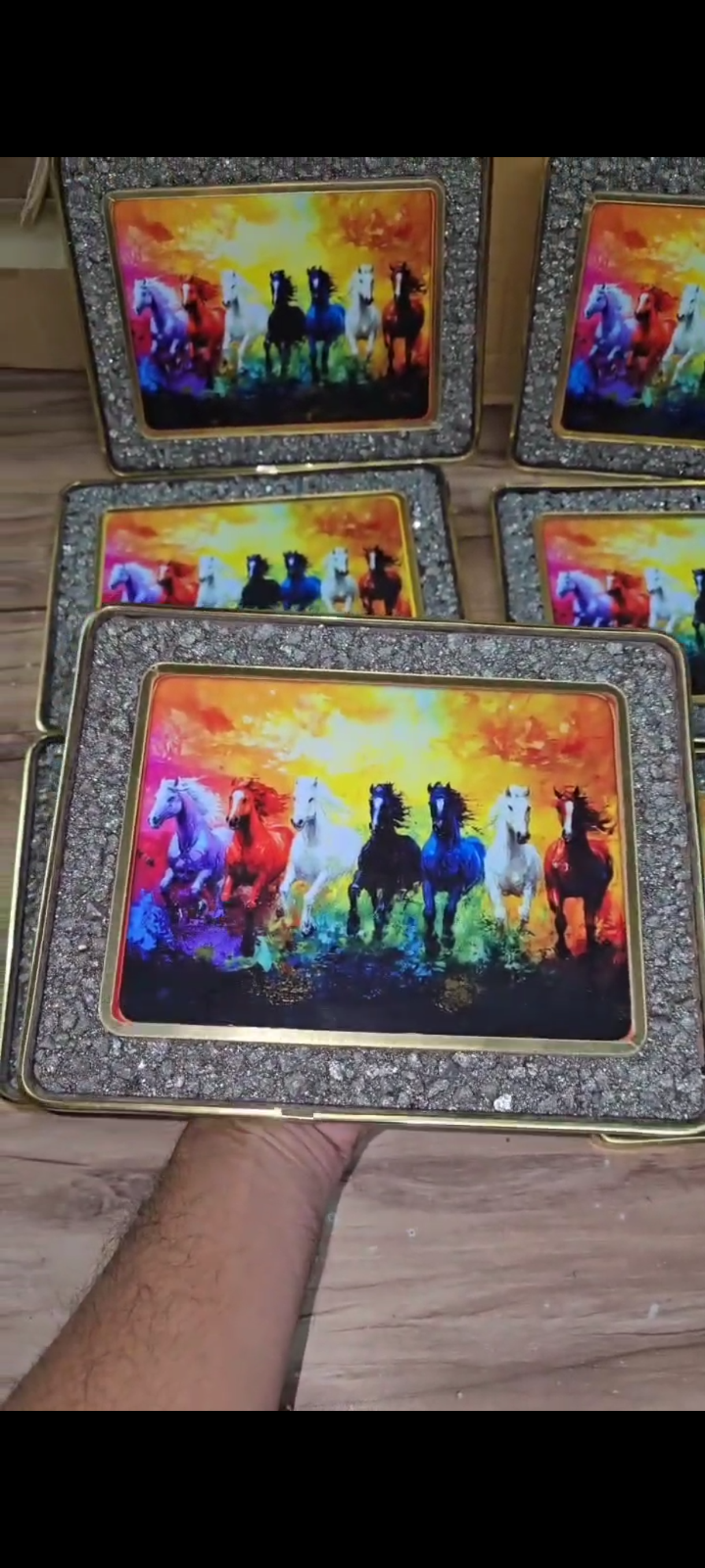 7 Horse Pyrite Photo Frame