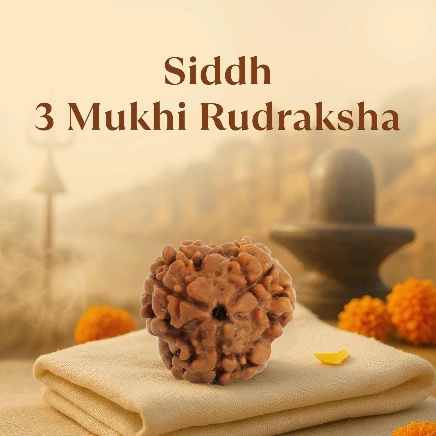 3 Mukhi Rudraksha (Indian Origin)