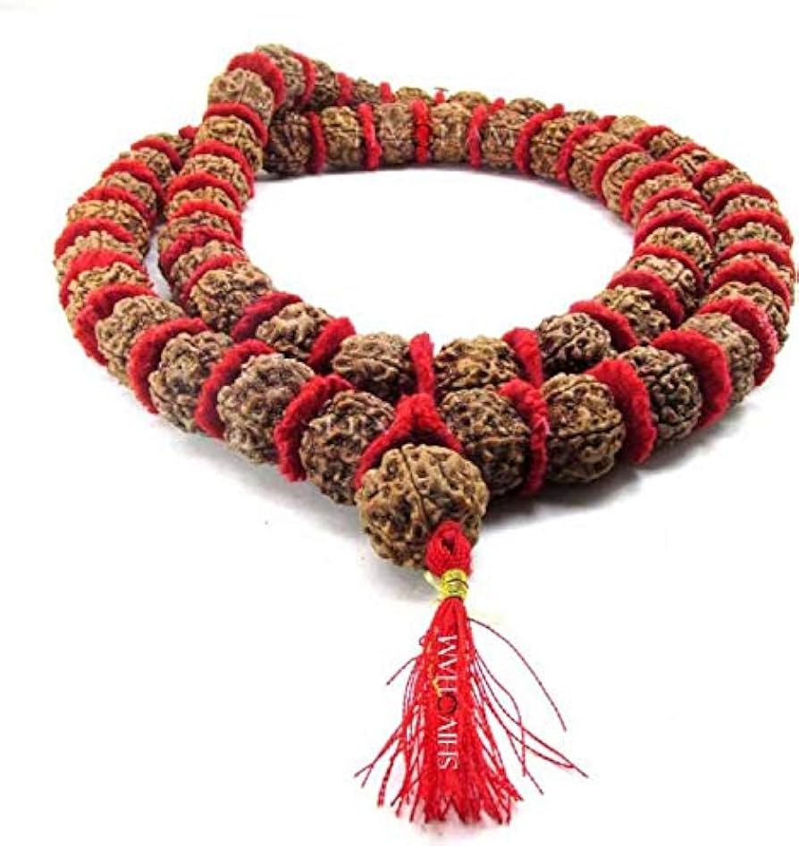 5 Mukhi Rudraksha Kantha Mala (54+1 Beads)