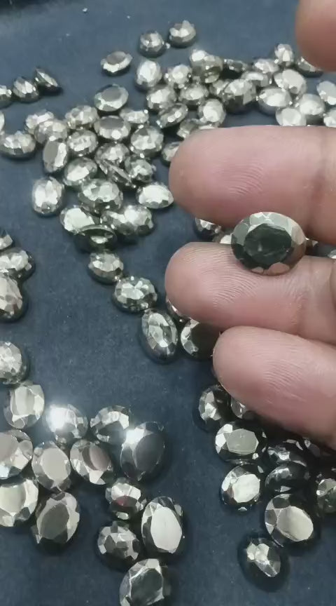 Pyrite Oval Cut & Polished Gemstone