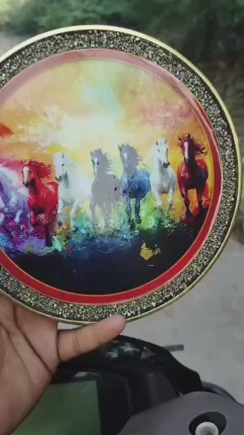 7 Horse Pyrite Photo Frame