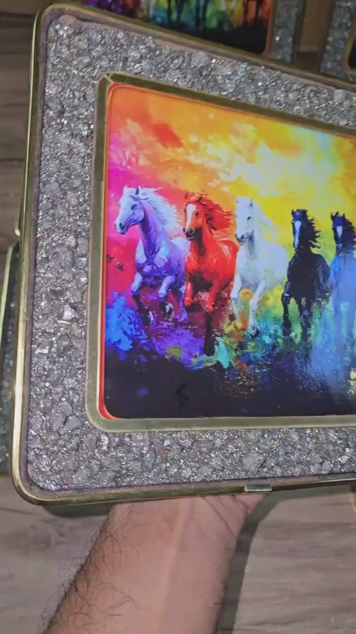 7 Horse Pyrite Photo Frame