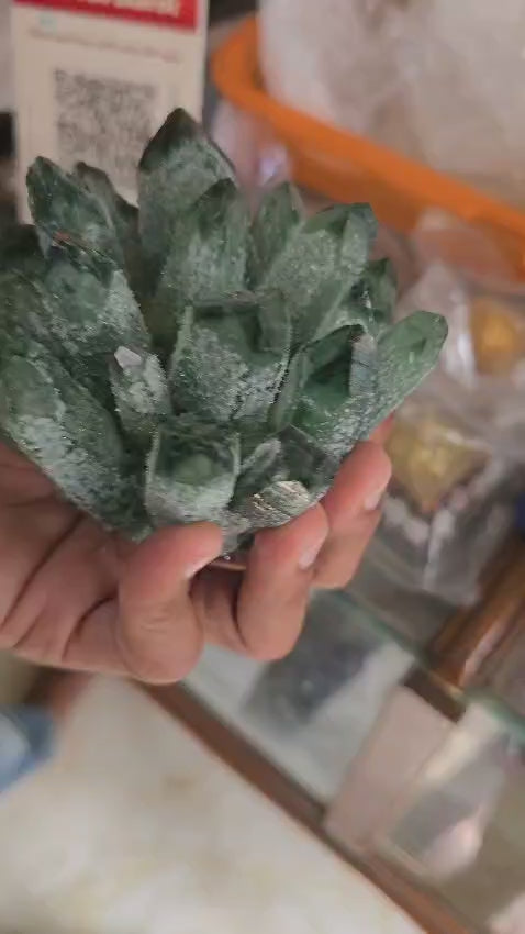 Green Aventurine Family Cluster